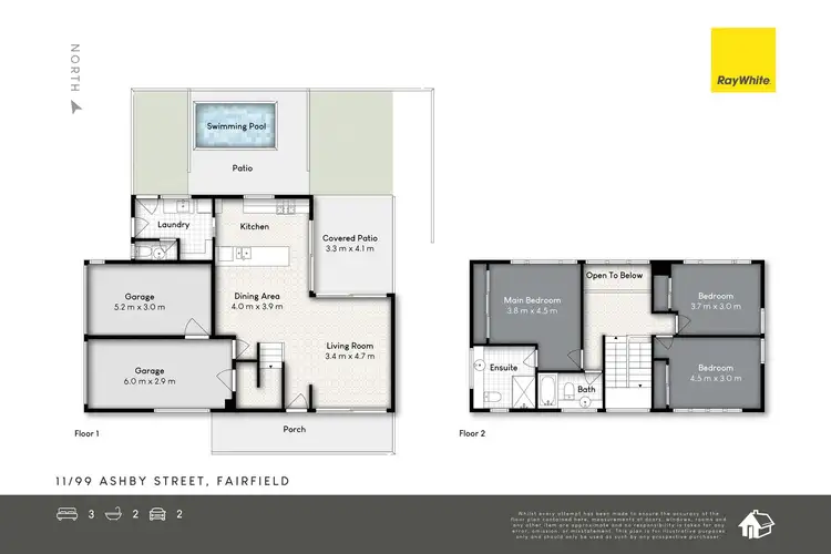 Floorplan of Homely townhouse listing, 11/99 Ashby Street, Fairfield QLD 4103