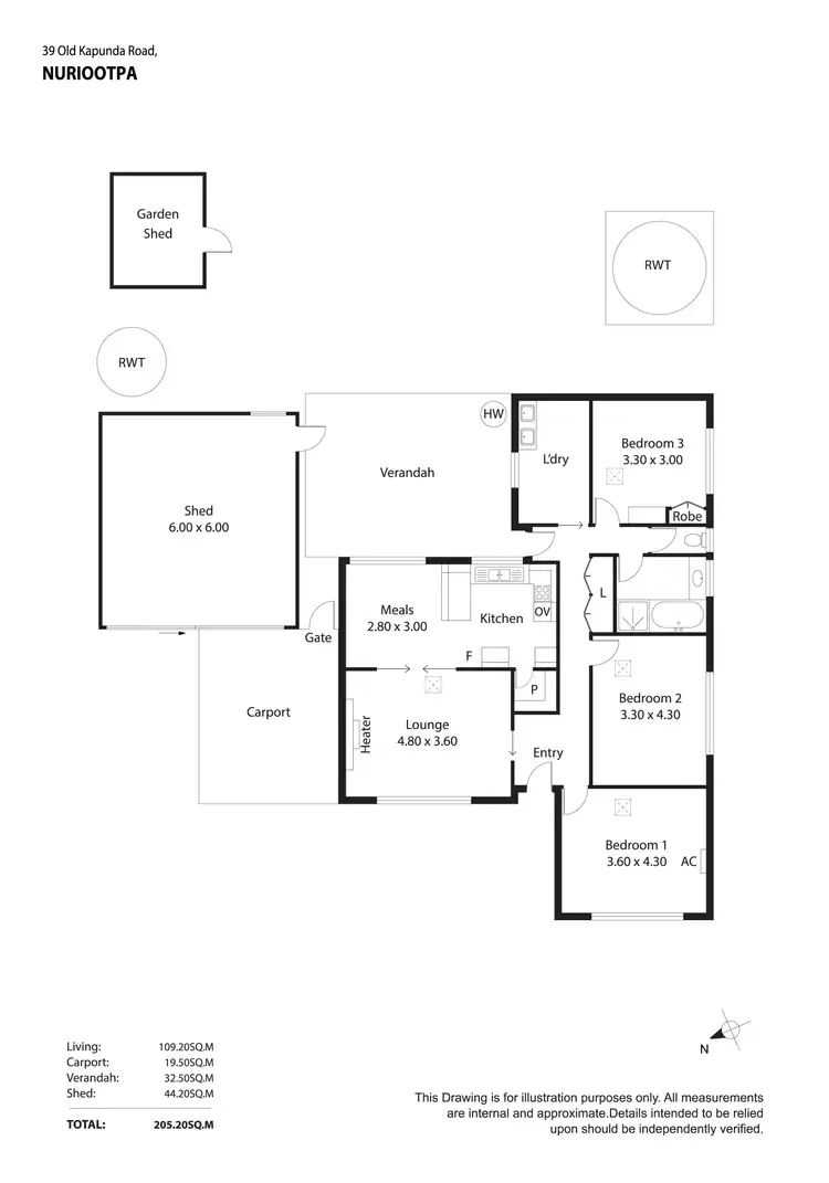 Floorplan of Homely house listing, 39 Old Kapunda Road, Nuriootpa SA 5355