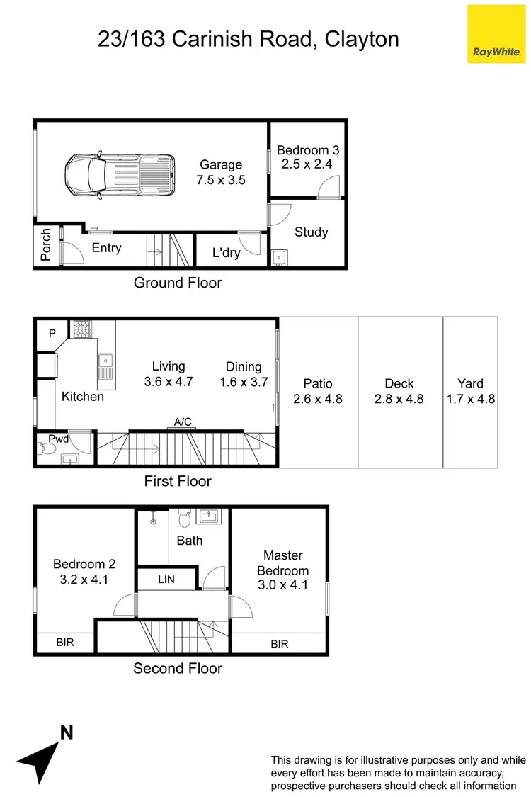Floorplan of Homely townhouse listing, 23/163 Carinish Road, Clayton VIC 3168