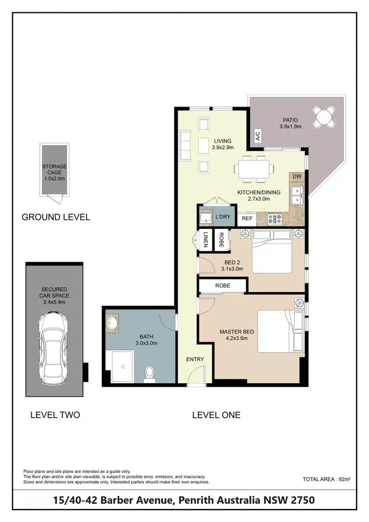 Floorplan of Homely apartment listing, 15/40-42 Barber Avenue, Penrith NSW 2750