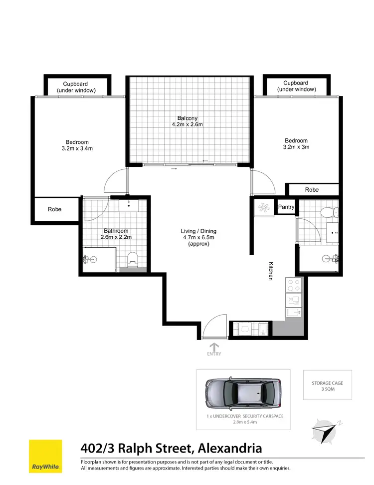 Floorplan of Homely apartment listing, 402/3 Ralph Street, Alexandria NSW 2015