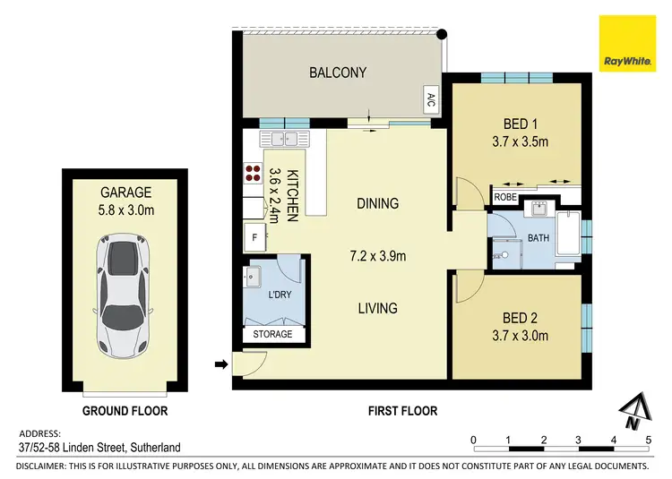 Floorplan of Homely unit listing, 37/52-58 Linden Street, Sutherland NSW 2232