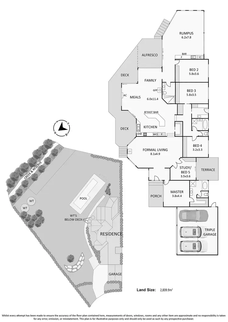 Floorplan of Homely house listing, 6 Parkland Close, Frankston South VIC 3199