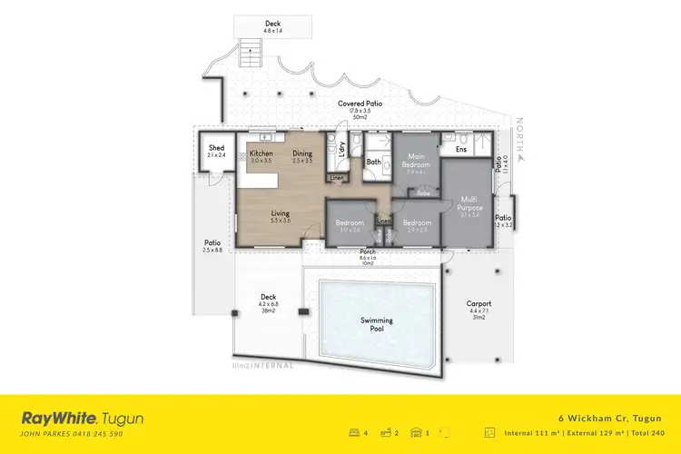 Floorplan of Homely house listing, 6 Wickham Crescent, Tugun QLD 4224