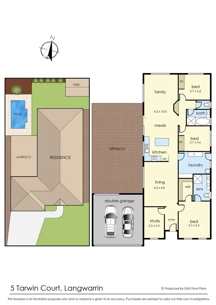 Floorplan of Homely house listing, 5 Tarwin Court, Langwarrin VIC 3910