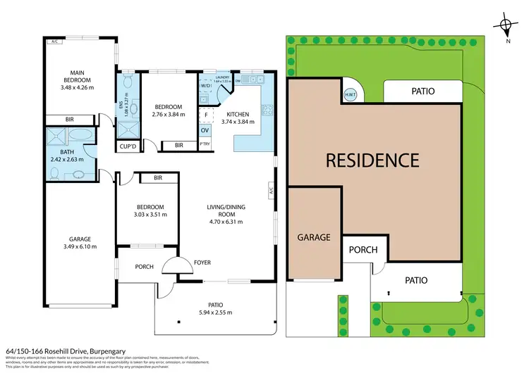 Floorplan of Homely unit listing, 64/150-166 Rosehill Drive, Burpengary QLD 4505