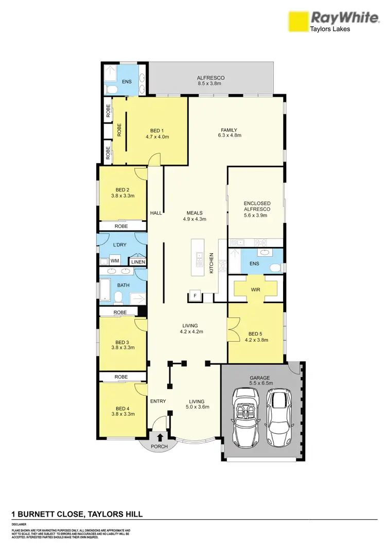 Floorplan of Homely house listing, 1 Burnett Close, Taylors Hill VIC 3037