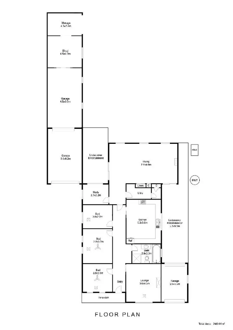 Floorplan of Homely house listing, 3 Starr Street, Findon SA 5023