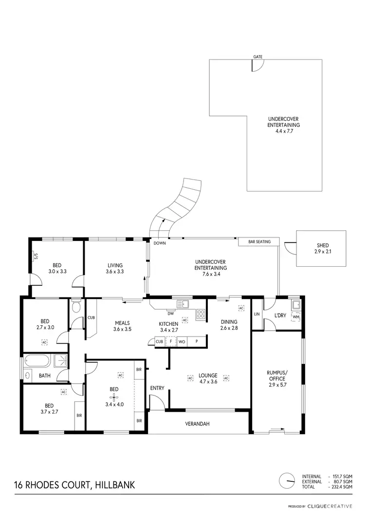Floorplan of Homely house listing, 16 Rhodes Court, Hillbank SA 5112