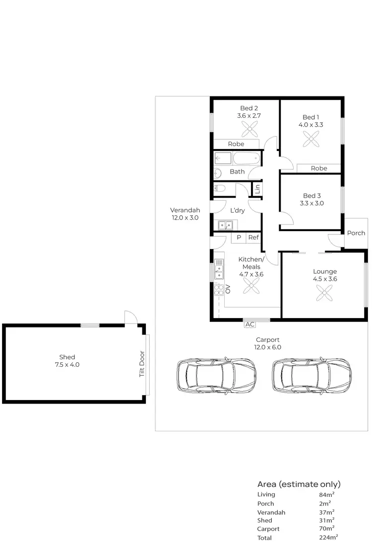 Floorplan of Homely house listing, 1 Andala Road, Modbury SA 5092