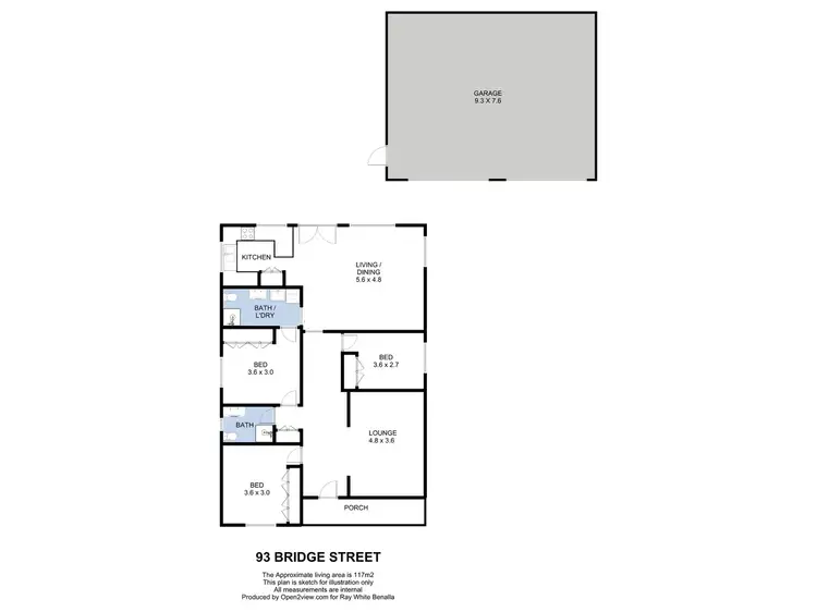 Floorplan of Homely house listing, 93 Bridge Street, Benalla VIC 3672