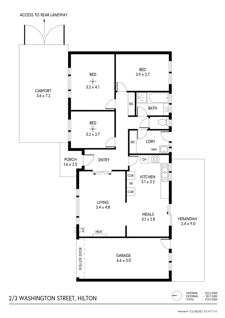 Floorplan of Homely other listing, 2/3 Washington Street, Hilton SA 5033