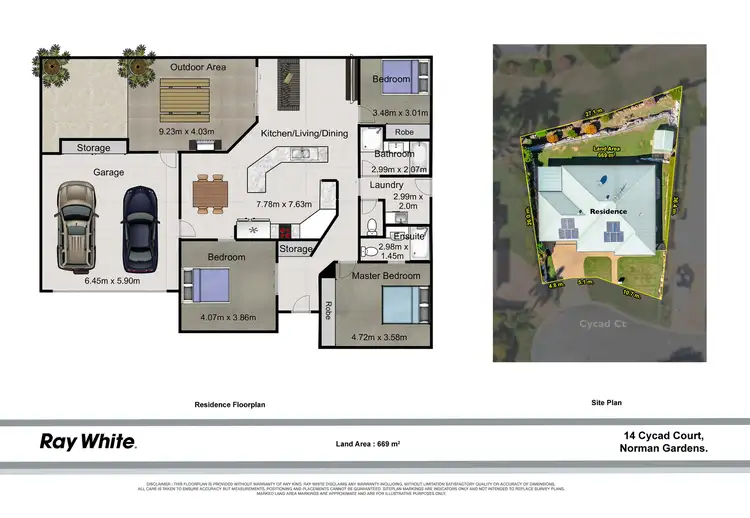 Floorplan of Homely house listing, 14 Cycad Court, Norman Gardens QLD 4701