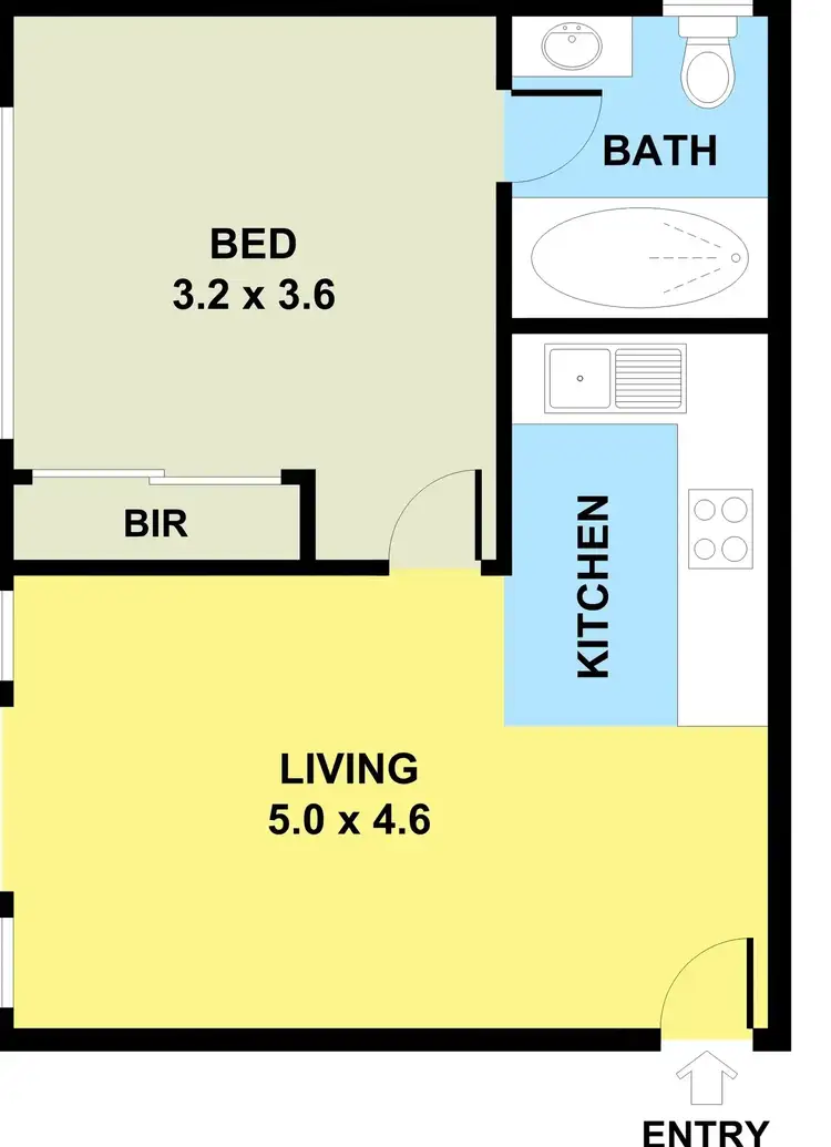 Floorplan of Homely unit listing, 2/86 Stafford Street, Abbotsford VIC 3067