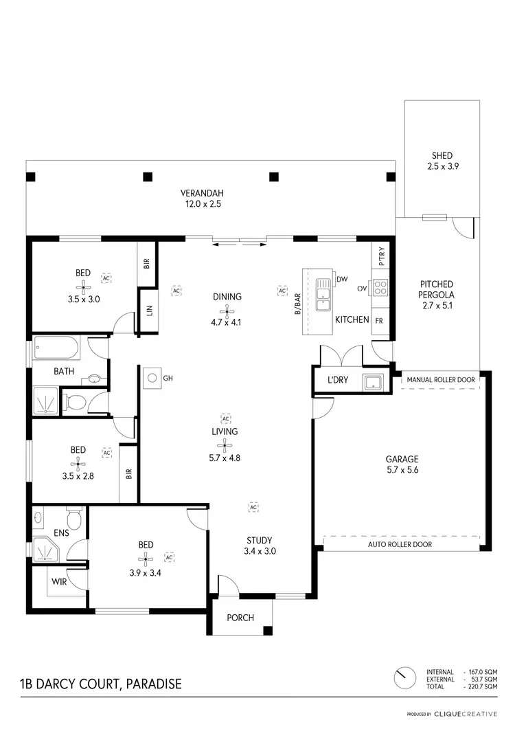 Floorplan of Homely house listing, 1B Darcy Court, Paradise SA 5075