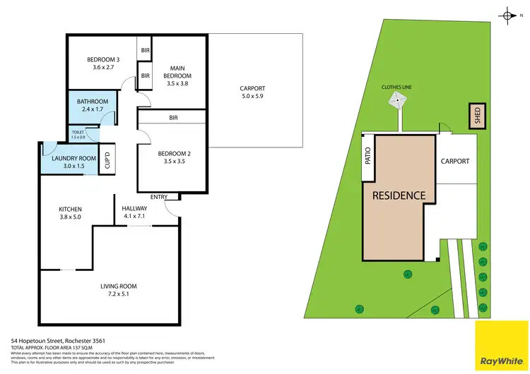 Floorplan of Homely house listing, 54 Hopetoun Street, Rochester VIC 3561