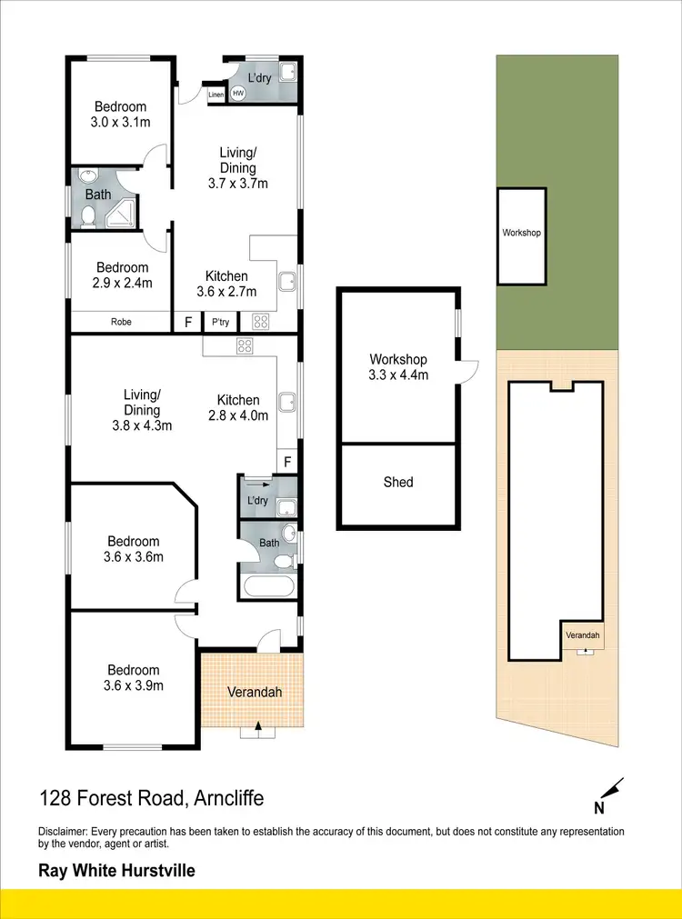 Floorplan of Homely house listing, 128 Forest Road, Arncliffe NSW 2205