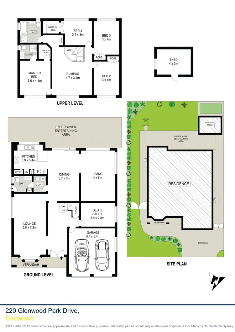 Floorplan of Homely house listing, 220 Glenwood Park Drive, Glenwood NSW 2768