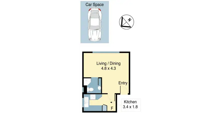 Floorplan of Homely studio listing, 20/85c Wigram Road, Glebe NSW 2037