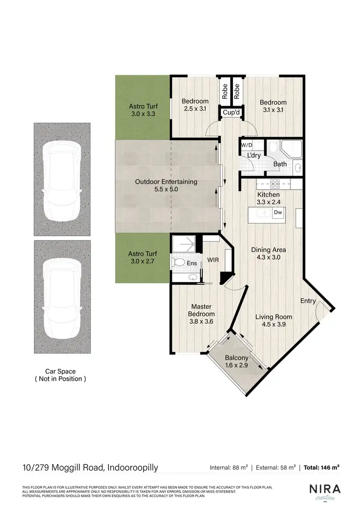 Floorplan of Homely apartment listing, 10/279 Moggill Road, Indooroopilly QLD 4068
