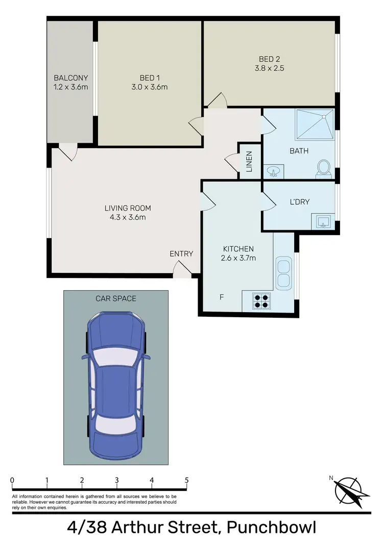 Floorplan of Homely unit listing, 4/38 Arthur Street, Punchbowl NSW 2196