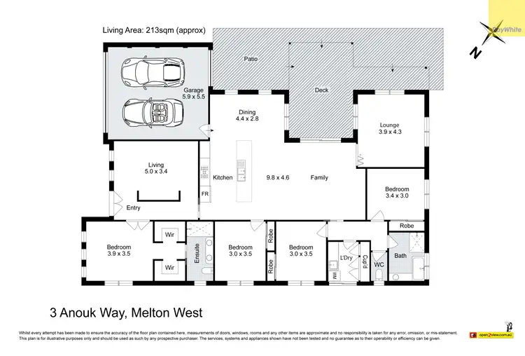 Floorplan of Homely house listing, 3 Anouk Way, Harkness VIC 3337