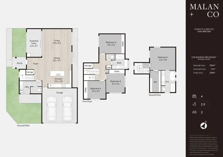 Floorplan of Homely house listing, Lot 2/19 Banksia Broadway, Burleigh Heads QLD 4220