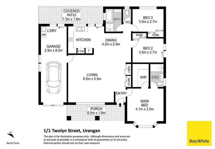 Floorplan of Homely house listing, 1/1 Twolyn Street, Urangan QLD 4655