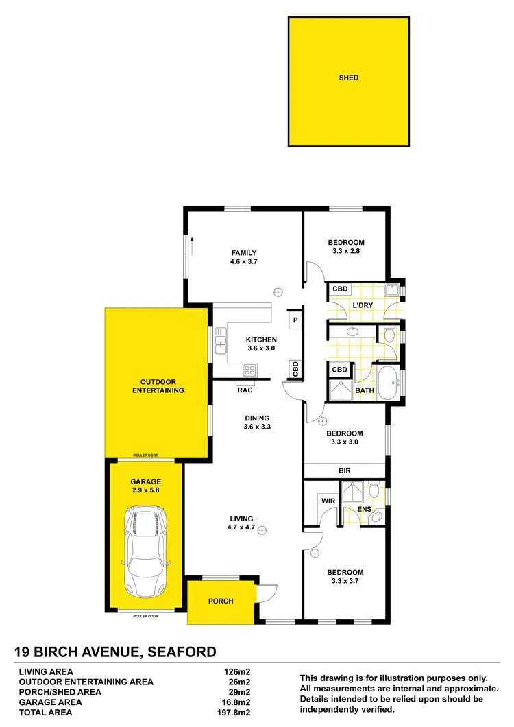 Floorplan of Homely house listing, 19 Birch Avenue, Seaford SA 5169
