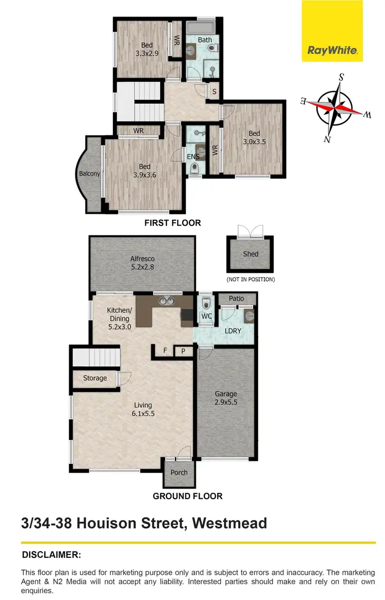 Floorplan of Homely townhouse listing, 3/34-38 Houison Street, Westmead NSW 2145