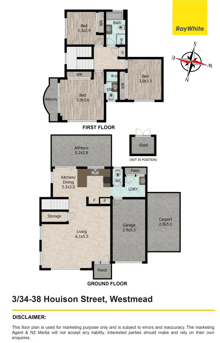 Floorplan of Homely townhouse listing, 3/34-38 Houison Street, Westmead NSW 2145