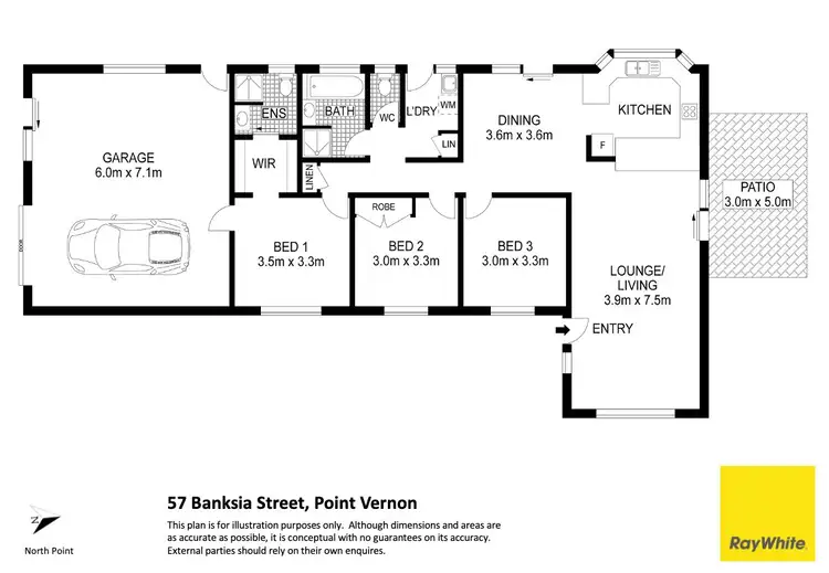 Floorplan of Homely house listing, 57 Banksia Street, Point Vernon QLD 4655