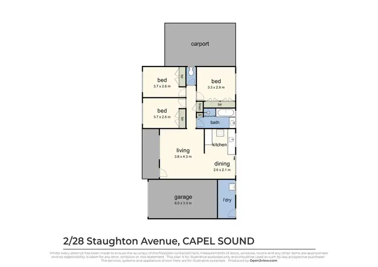 Floorplan of Homely unit listing, 2/28 Staughton Avenue, Capel Sound VIC 3940