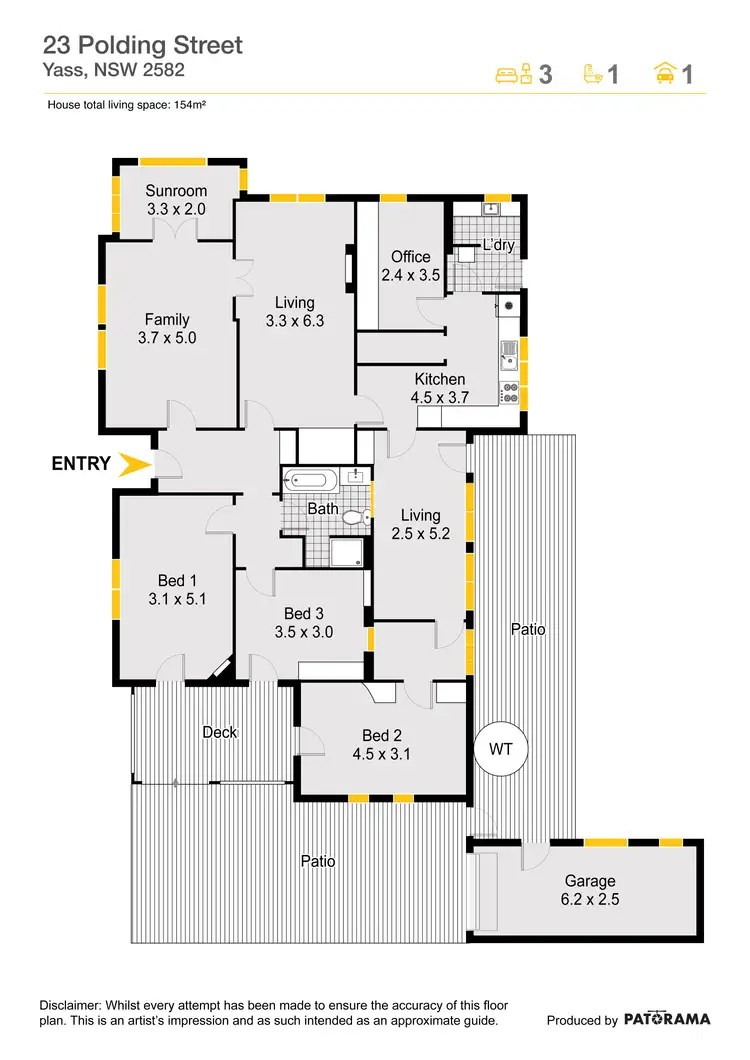 Floorplan of Homely house listing, 23 Polding Street, Yass NSW 2582