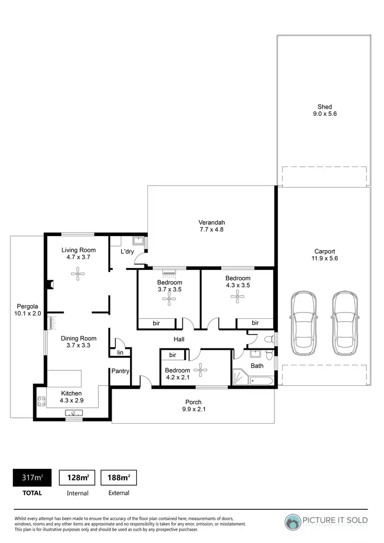 Floorplan of Homely house listing, 42 Tregenza Court, Parafield Gardens SA 5107