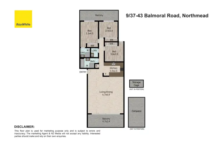 Floorplan of Homely apartment listing, 9/37-43 Balmoral Road, Northmead NSW 2152