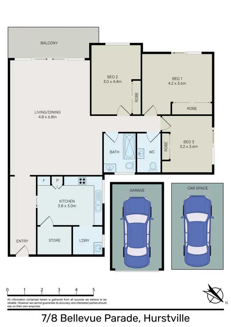 Floorplan of Homely unit listing, 7/8-12 Bellevue Parade, Hurstville NSW 2220