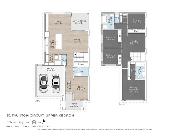 Floorplan of Homely house listing, 52 Taunton Circuit, Upper Kedron QLD 4055