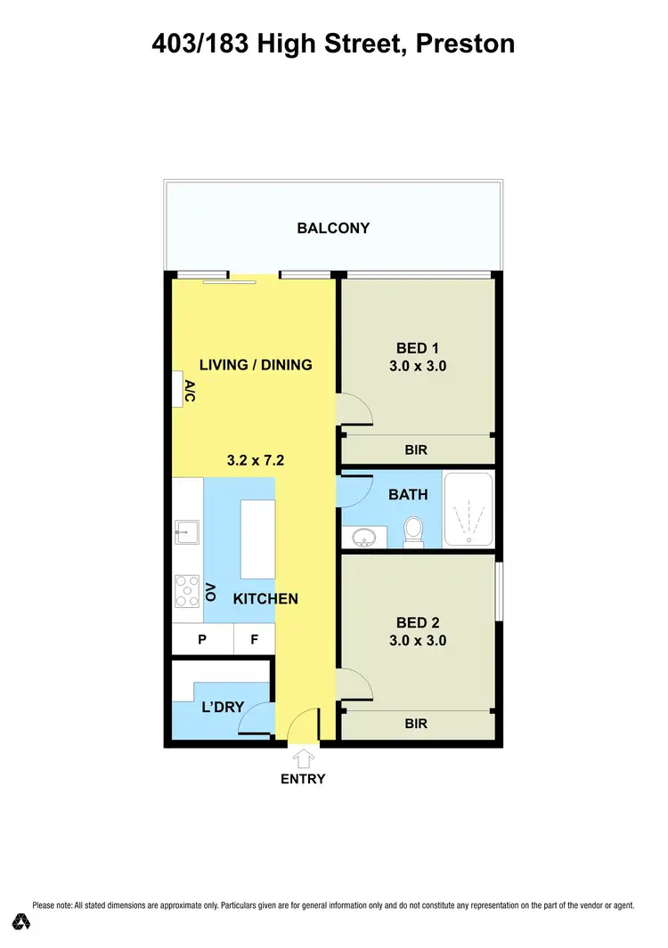 Floorplan of Homely apartment listing, 403/183 High Street, Preston VIC 3072