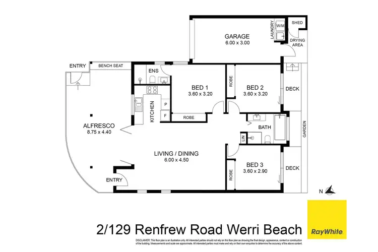 Floorplan of Homely villa listing, 2/129 Renfrew Road, Werri Beach NSW 2534