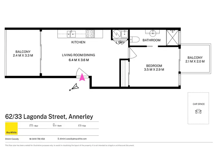 Floorplan of Homely apartment listing, 62/33 Lagonda Street, Annerley QLD 4103