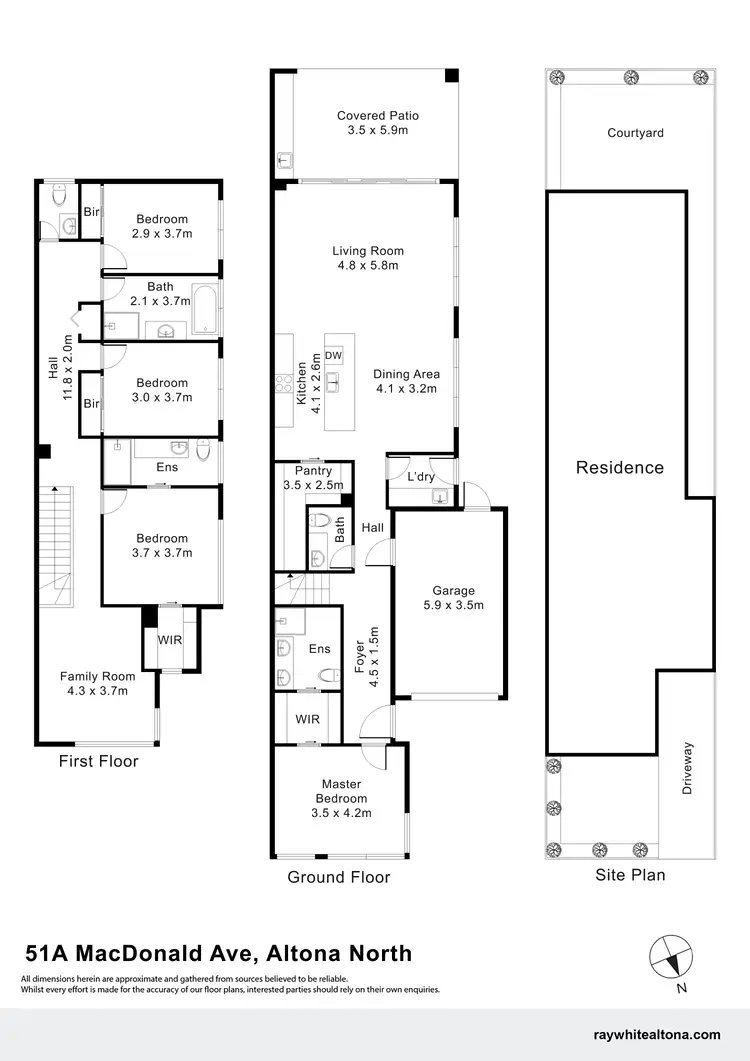 Floorplan of Homely townhouse listing, 51A Macdonald Avenue, Altona North VIC 3025
