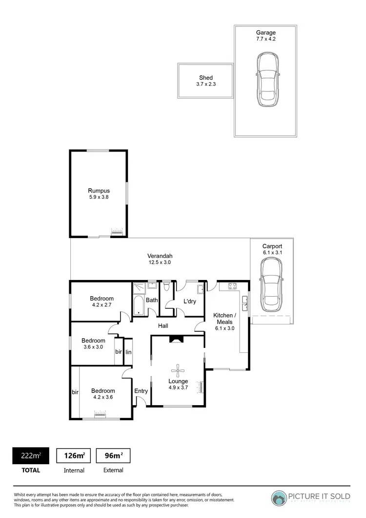 Floorplan of Homely house listing, 13 Emery Road, Campbelltown SA 5074