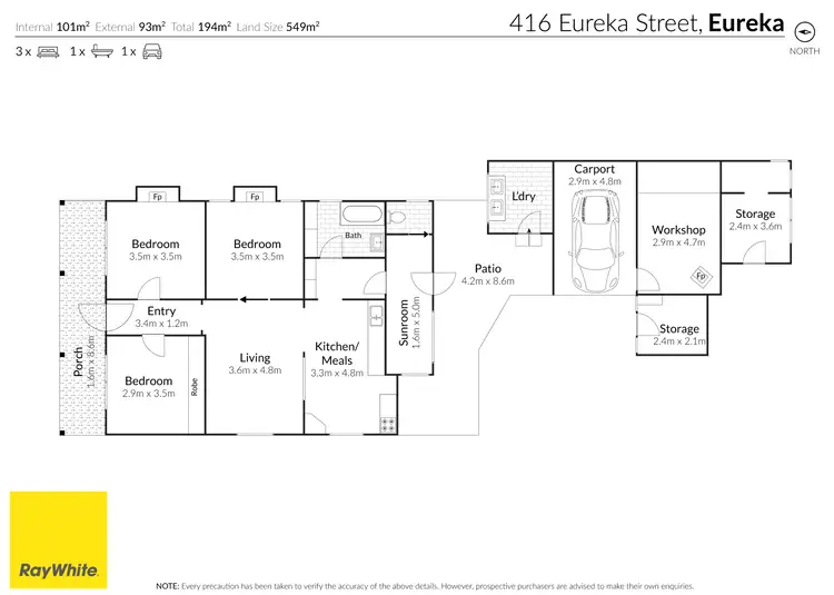 Floorplan of Homely house listing, 416 Eureka Street, Eureka VIC 3350