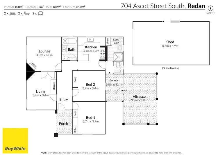 Floorplan of Homely house listing, 704 Ascot Street South, Redan VIC 3350