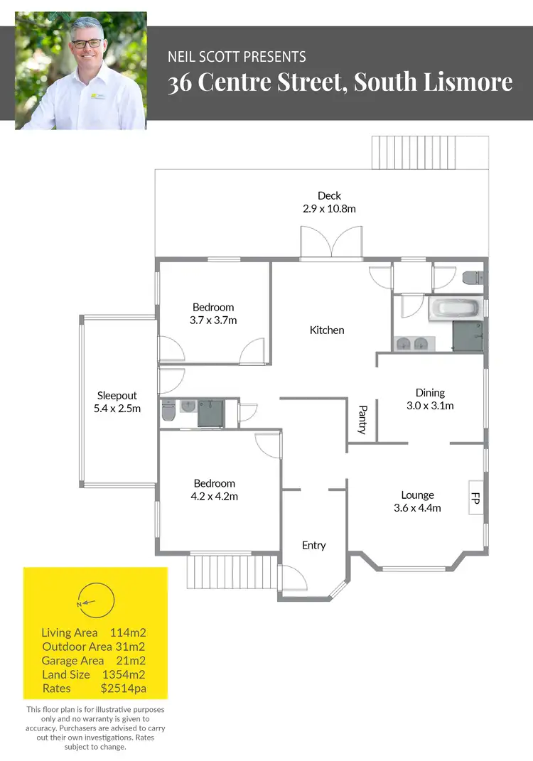Floorplan of Homely house listing, 36 Centre Street, South Lismore NSW 2480