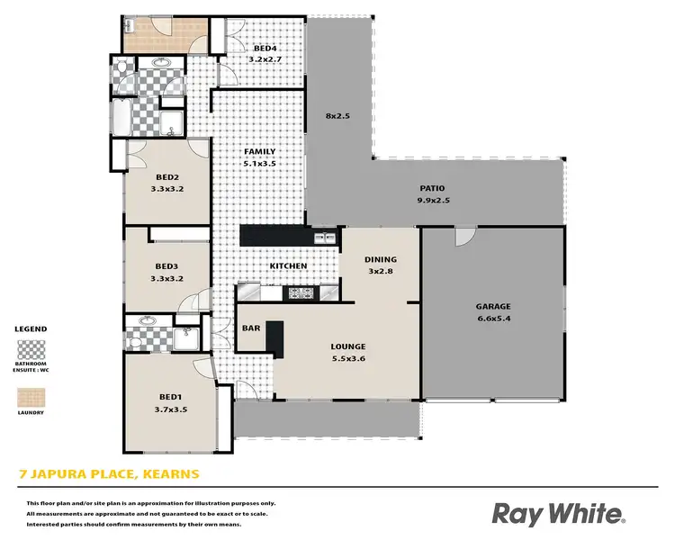 Floorplan of Homely house listing, 7 Japura Place, Kearns NSW 2558