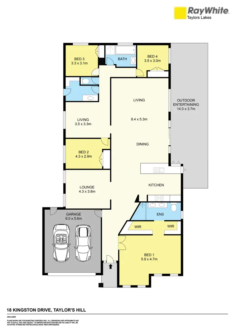 Floorplan of Homely house listing, 18 Kingston Drive, Taylors Hill VIC 3037