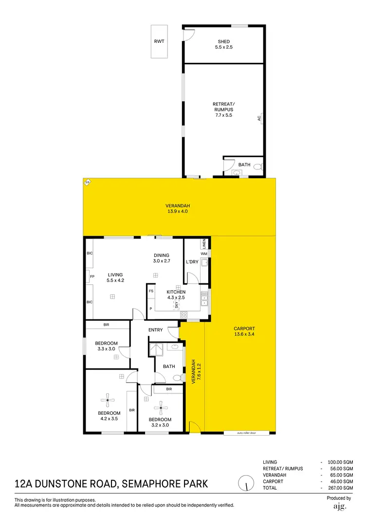 Floorplan of Homely house listing, 12A Dunstone Road, Semaphore Park SA 5019