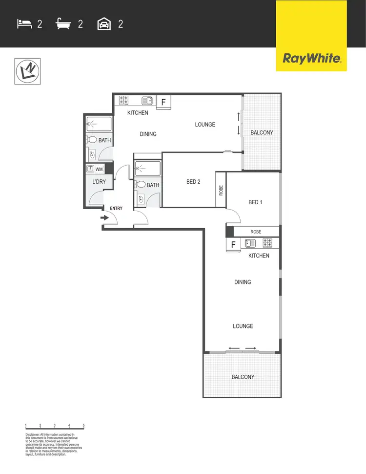 Floorplan of Homely apartment listing, 139A & B/39 Benjamin Way, Belconnen ACT 2617